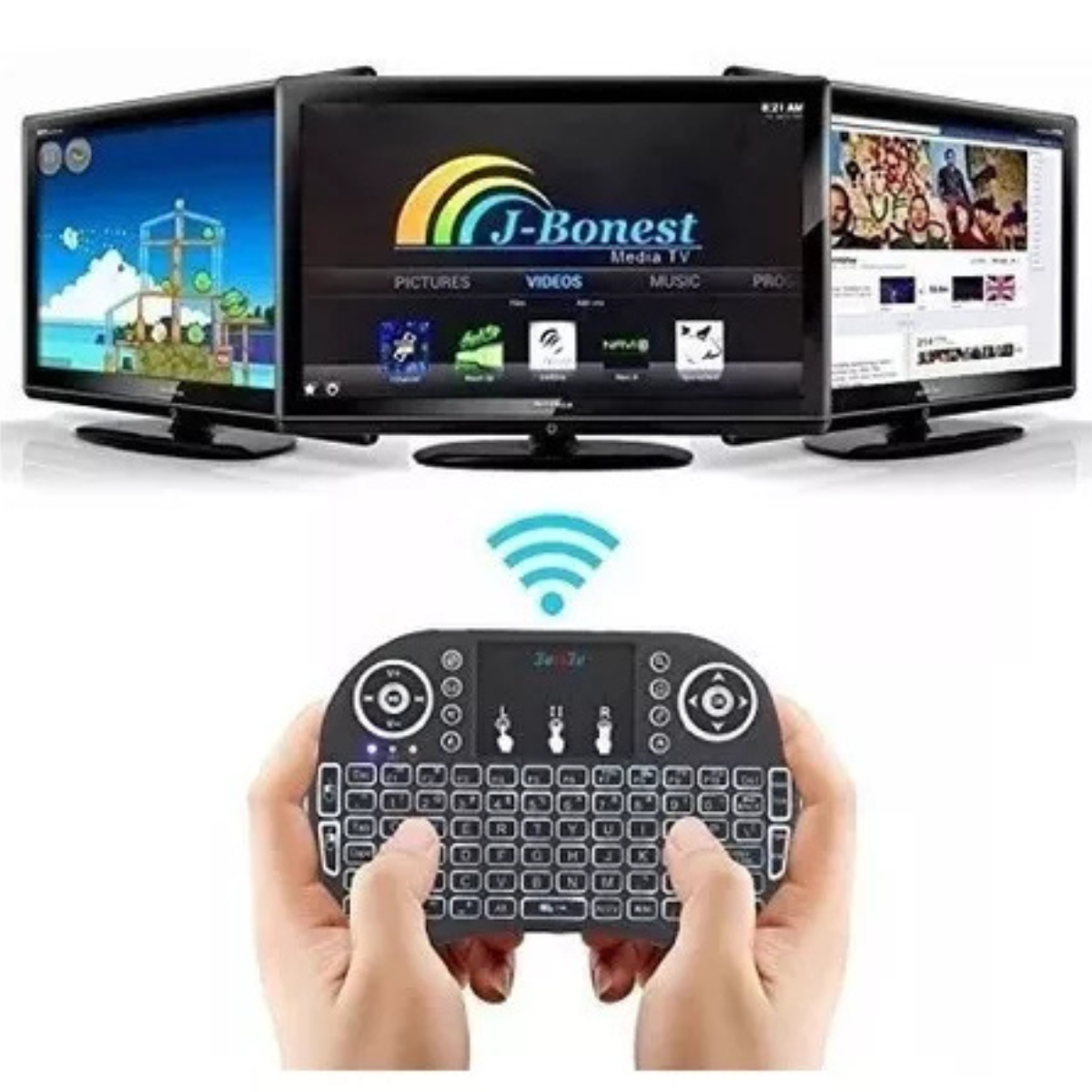 Mini Teclado Inalámbrico Smart Control TV/PC